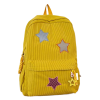 Star Pattern Corduroy School Backpack