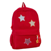 Star Pattern Corduroy School Backpack