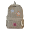 Star Pattern Corduroy School Backpack