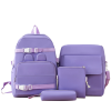 4 Pcs Polyester Student Backpack Set
