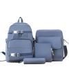 4 Pcs Polyester Student Backpack Set