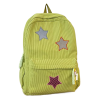 Star Pattern Corduroy School Backpack
