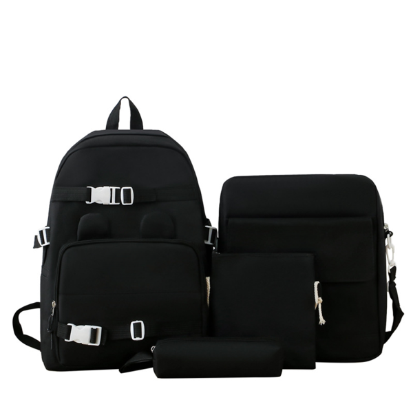 4 Pcs Polyester Student Backpack Set