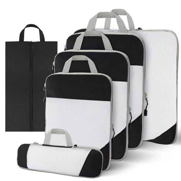 6 Piece Set Mesh Luggage Storage Bag