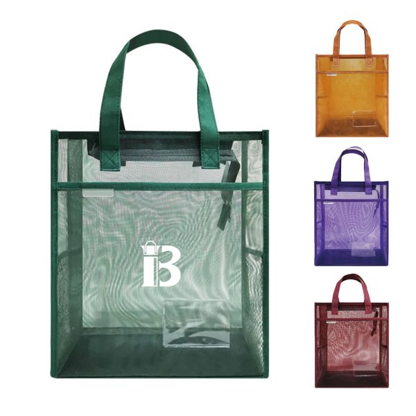Transparent Mesh Student Tote Bag