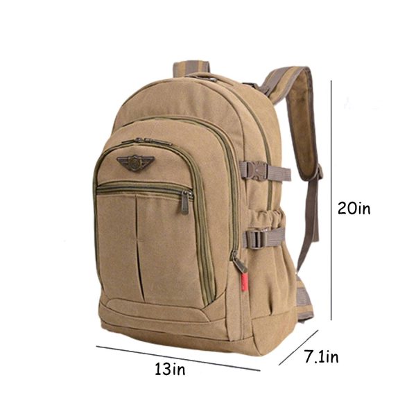 cc_1762335504110.jpg Large Capacity Canvas Backpack w/ Lumbar Support