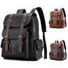 Waterproof PU Leather Laptop Backpack