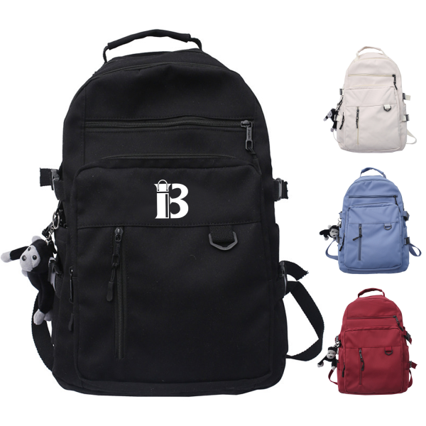 Multiple Pockets Nylon School Backpack