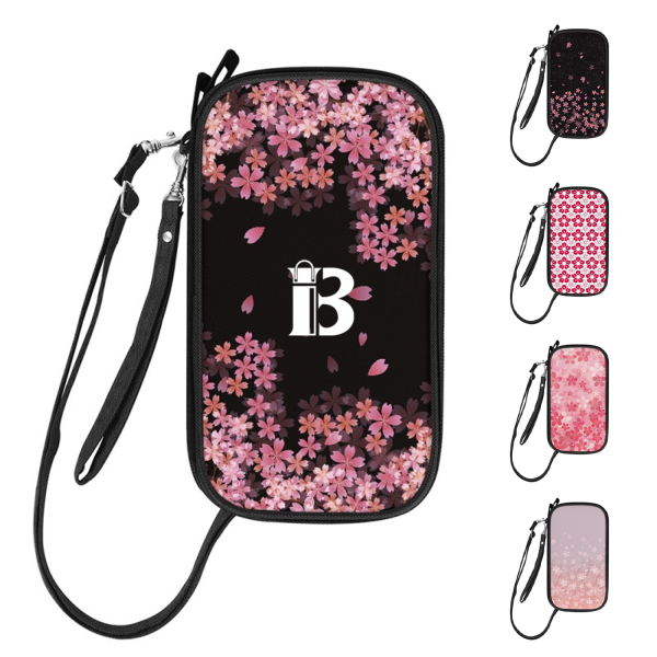 Custom Travel Polyester Zipper Passport Holder Pouch