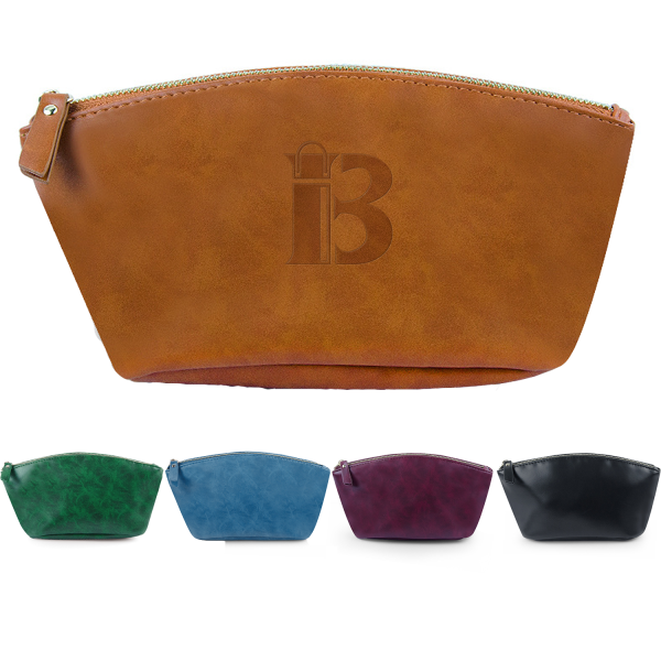 Portable PU Leather Makeup Bag