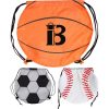 Polyester Ball Round Drawstring Backpack