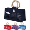 PVC Window Jute Tote Bag