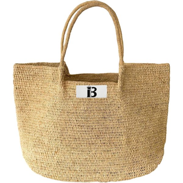 Handcrafted Raffia Woven Beach Tote Bag