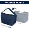 8 Cans Foldable Leakproof Canvas Insulated Cooler Lunch Bag