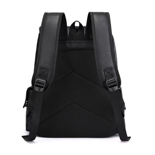 Waterproof PU Leather Laptop Backpack