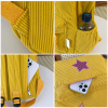 Star Pattern Corduroy School Backpack