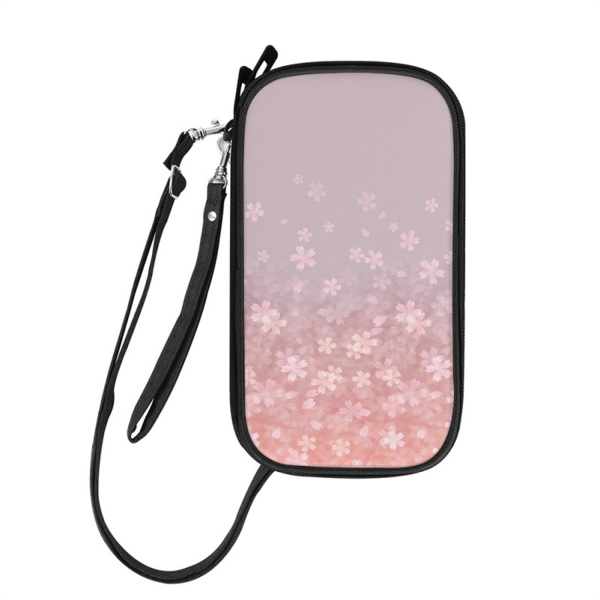 Custom Travel Polyester Zipper Passport Holder Pouch