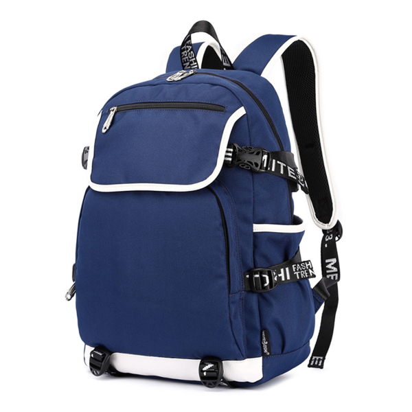 Polyester Water Resistant School Backpack w/ USB Port