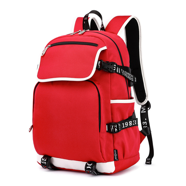 Polyester Water Resistant School Backpack w/ USB Port