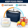 8 Cans Foldable Leakproof Canvas Insulated Cooler Lunch Bag