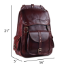PU Leather Large Capacity Backpack