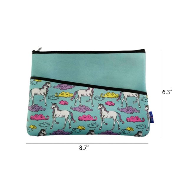 Square Zipper Neoprene Pencil Bag