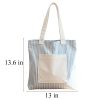 尺寸图_1764655032837.jpg Large Capacity Striped Canvas Tote Bag