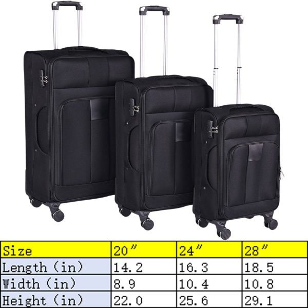 3PCS Oxford Luggages Set