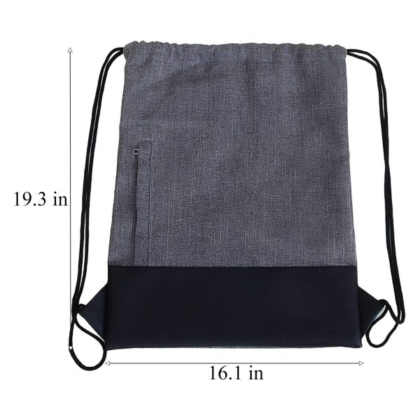 Cotton Reusable Drawstring Backpack