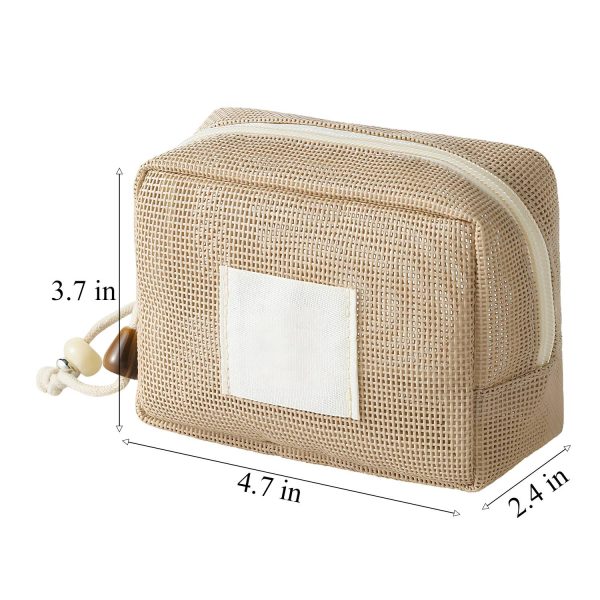 Semi-Transparent Mesh Mini Cosmetic Bag