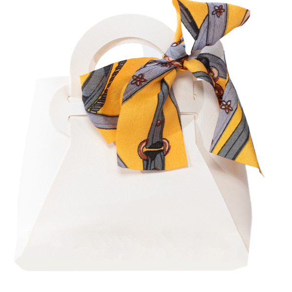 PVC Leather Ribbon Wedding Candy Bag w/ Bow