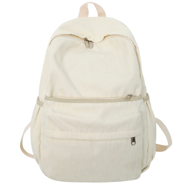 Unisex Large Capacity Corduroy School Backpack