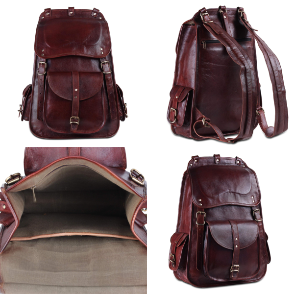 PU Leather Large Capacity Backpack