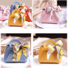 PVC Leather Ribbon Wedding Candy Bag w/ Bow