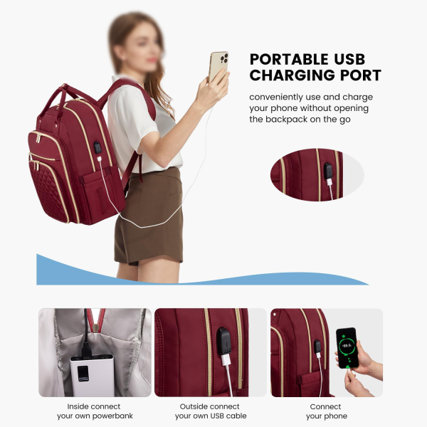 Multifunction Large Capacity Nylon Diaper Backpack