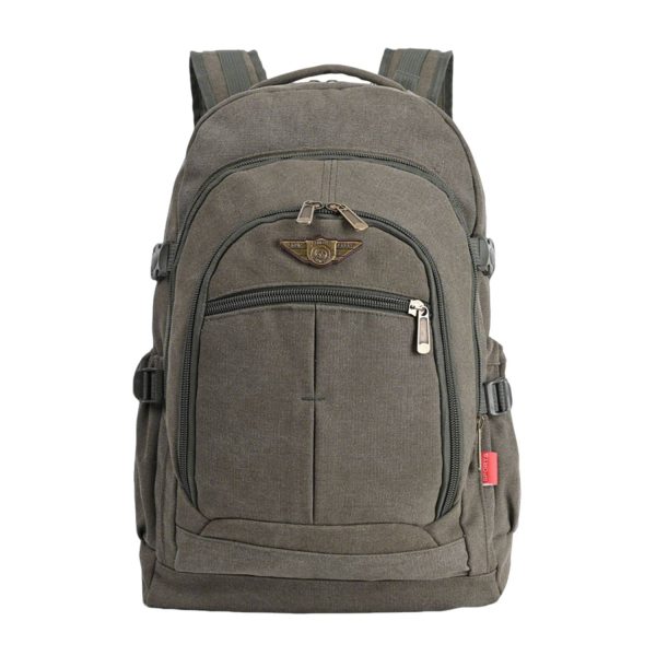 绿_1762335483714.jpg Large Capacity Canvas Backpack w/ Lumbar Support