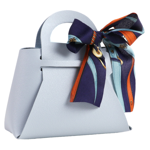 PVC Leather Ribbon Wedding Candy Bag w/ Bow