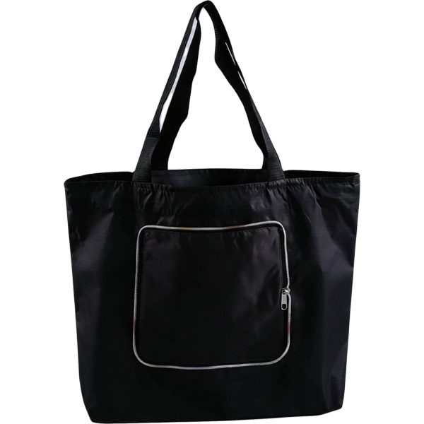 附图1_1765347319405.jpg Foldable Zipper Shopping Tote Bag