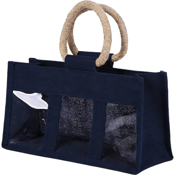 PVC Window Jute Tote Bag