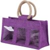 PVC Window Jute Tote Bag