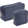 2-Piece Corduroy Makeup Bag Set