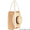 Jute Canvas Patchwork Travel Tote Bag