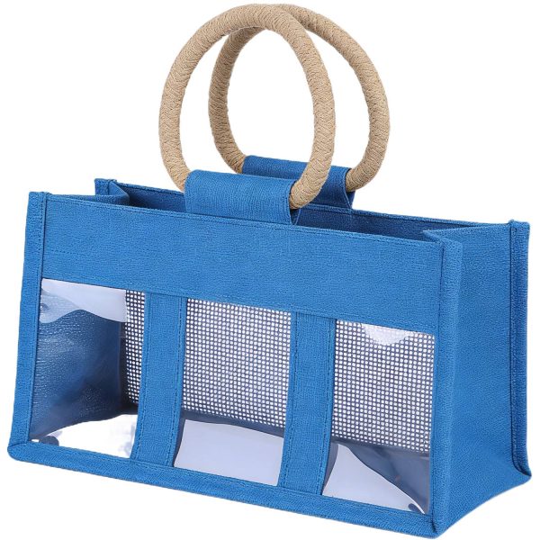 PVC Window Jute Tote Bag