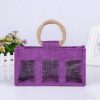 PVC Window Jute Tote Bag