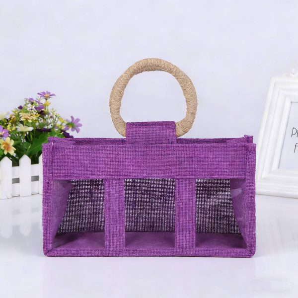 PVC Window Jute Tote Bag