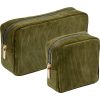 2-Piece Corduroy Makeup Bag Set
