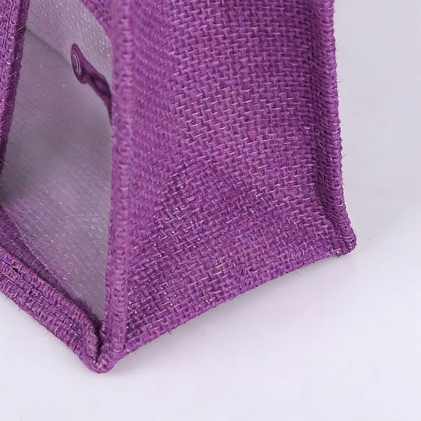 PVC Window Jute Tote Bag