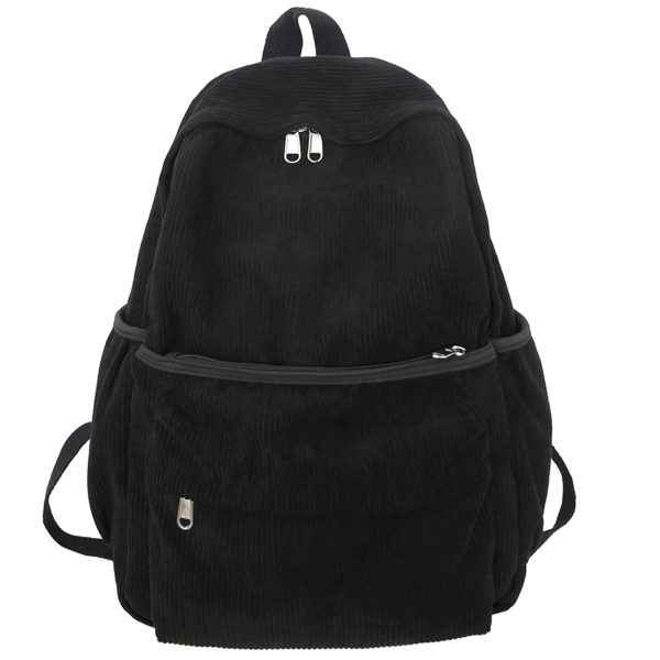 Unisex Large Capacity Corduroy School Backpack
