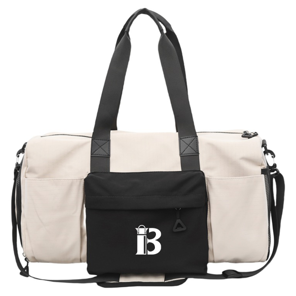 Nylon Duffle Bag with Shoes Compartment
