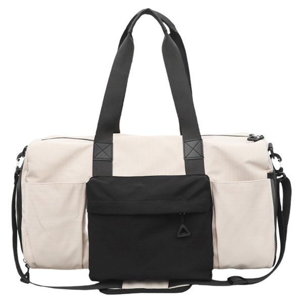 Nylon Duffle Bag with Shoes Compartment